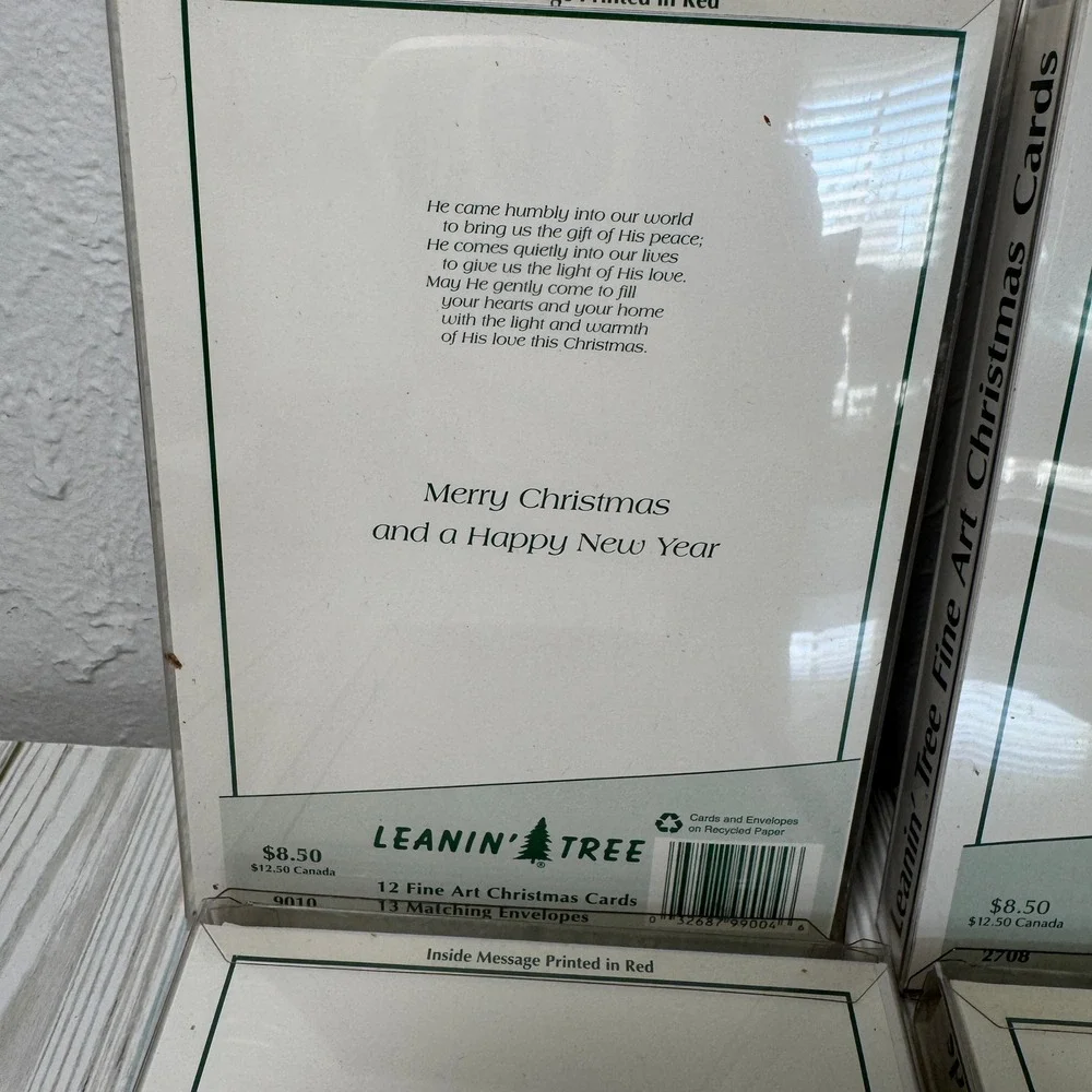 Leanin Tree Christmas Cards‎ Western Cowboys Horses 4 Packs 12 Cards In Each